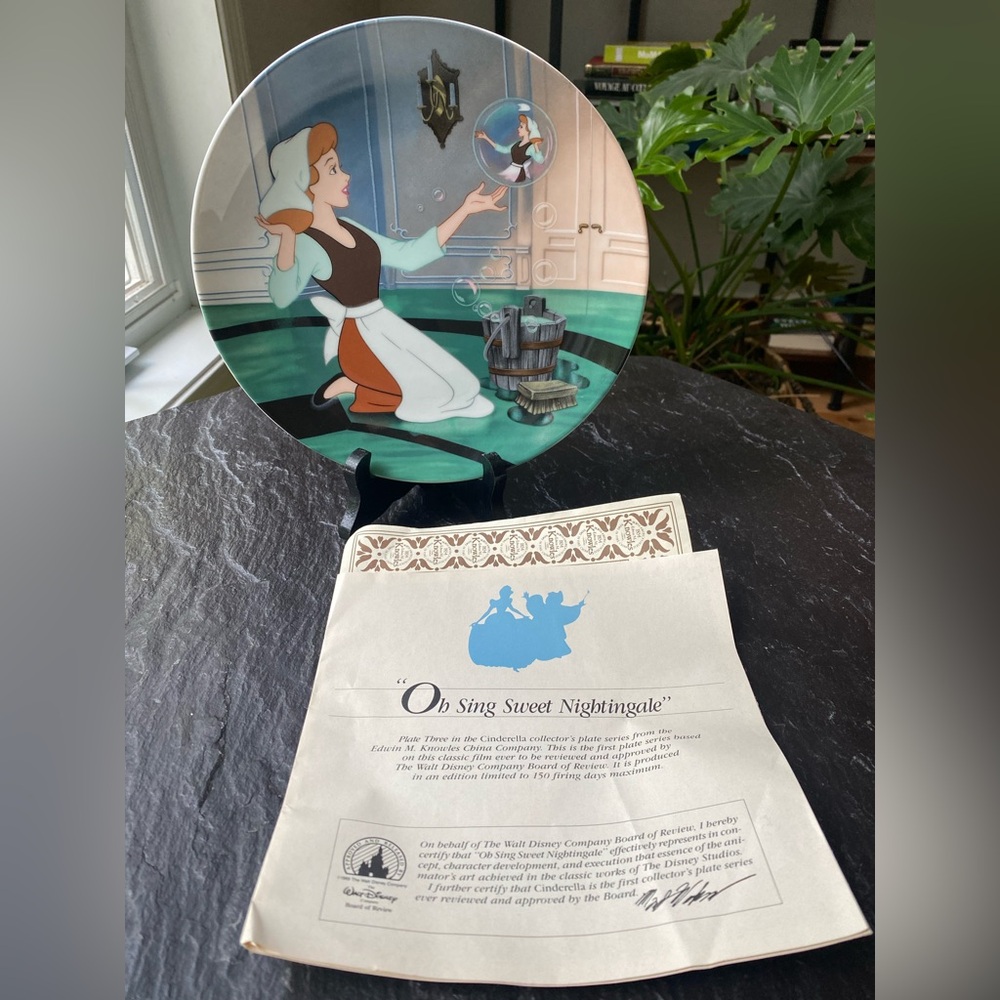 Walt Disney « Cinderella » Collector plate - Oh Sing Sweet Nightingale
